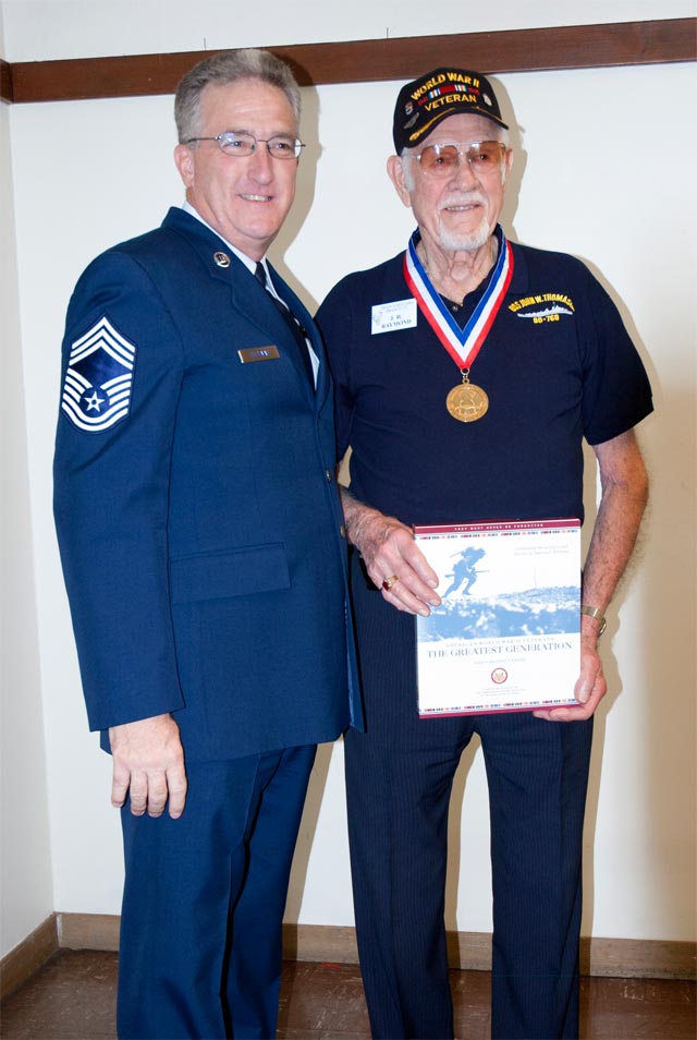 Portrait of J.R. Raymond, WWII veteran, Branch 172