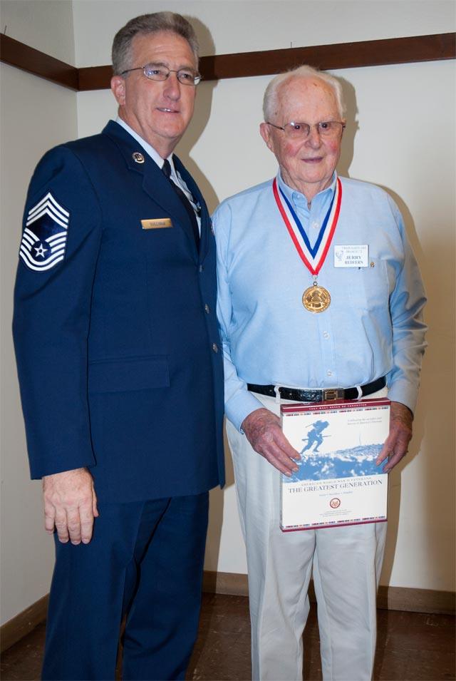 Portrait of Jerry Redfern, WWII veteran, Branch 172