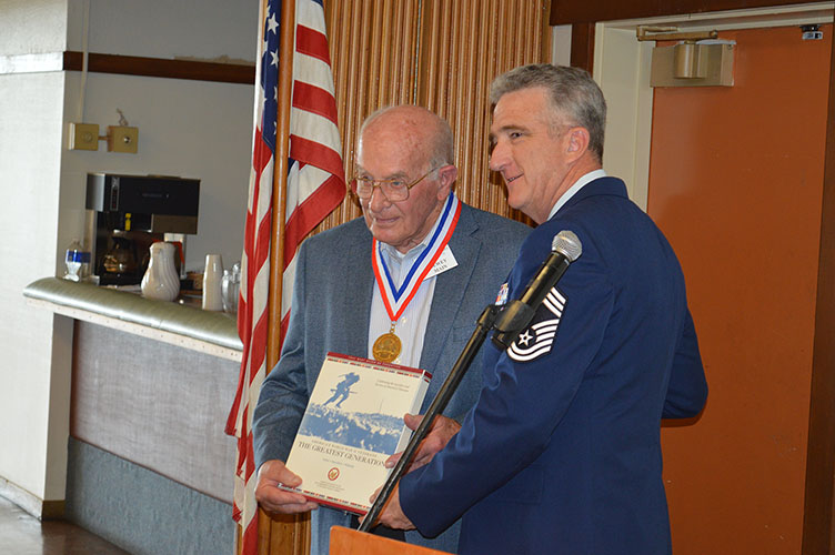 Portrait of Dewey Main, WWII veteran, Branch 172